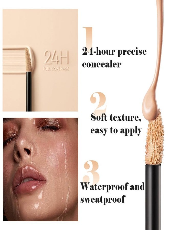 QIDSTERS Liquid Concealer for Older Women, Under Eye Brightener Full Coverage Concealer for Dark Circles, Spots, Lightweight Waterproof Foundation Makeup, Vegan & Cruelty-Free, 10 Deep - Image 3